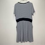 Torrid  Black‎ White Stripes Smocked Tie Waist Pockets Jersey T Shirt Dress 1X Photo 9