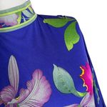 Leonard Fashion Silk Floral Mock Neck Dress Orchid Print Batwing Sleeves Women S Photo 6