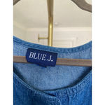 Vintage Denim Midi Dress Blue J Pockets Button Photo 3