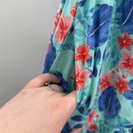 Children’s‎ Place Floral Midi Dress Women's Size Medium Blue Red Cold Shoulder Photo 5