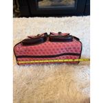 Dooney & Bourke Vintage  DB Monogram Purse Bag Top Handle Pink Red Leather Trim Photo 6