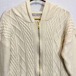 Women’s Cable Knit Jacket Hooded Sweater Zippered Size M Size M Photo 1