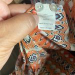 Fig and Flower Sleeveless Multicolor Geometric Blouse Orange Size M Photo 3