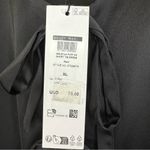 Noisy May NWT  Leyla Bow Tie Front Short Sleeve Shift Dress Satin Black Mini Photo 5