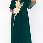 Show Me Your Mumu  Emily Empire Maxi Dress In Emerald Chiffon Photo 4