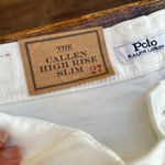 Ralph Lauren  Polo The Callen high rise white jeans NWT size 27 Buttonfly Photo 4