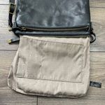 Margot Black Pebbled Leather Crossbody Bag OS Double Zipper Closure Adjustable Photo 13