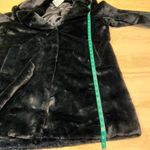 DKNY  Women's Black Front Button Down Faux Fur Jacket Coat Photo 9