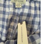 Anthropologie  Dress Boho XL Off Shoulder Blue White Gingham Tie Waist Cottage‎ Photo 4