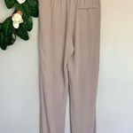 Love Tree Los Angeles Beige Drawstring Linen Pants Photo 2
