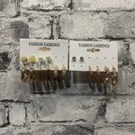 EUC Fashion Earrings 2 Pack Set (3 Studs, 5 Small Hoops) Gold Photo 3