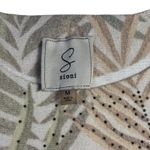 Sioni Women's M Palm Leaf Rhinestone Embellished Knit Top Grandmacore Green Size M Photo 4