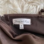 Brown satin maxi formal dress Photo 6