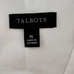 Talbots Cream 3/4 Sleeve Mandarin Collar Blouse puffy sleeves size XL Photo 5