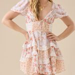 Altar'd State NEW Altar’d State Coral Peach Aderny Floral Mini Dress Size Large NWT Photo 1