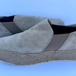 Vince  Wilden Womens Espadrille Slip On Suede Leather Platform Shoe Taupe 9.5 Photo 2