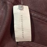 Anthropologie NWT Anthropology Burgundy Madi Front Slit Coated Denim Skirt Size 14 Photo 13