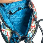 Brighton Lily Bag Floral Flower Woven Leather Straps Shoulder Bag Handbag Purse Photo 6