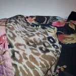 Vintage Spencer Alexis Petite Floral Cheetah Open Front Silk Shirt Blouse Top Black Size undefined Photo 6