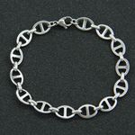 Link Chain Bracelet for Men Women Unisex Style Silver Photo 3