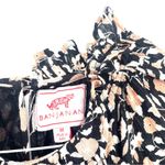 BANJANAN Anthropologie Boho Brown Black Floral Tie Waist MIDI Flowy Dress Size M Photo 5