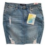 Wax Jean  Basic‎ Denim Distressed Skirt Size M Photo 0
