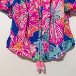 Lilly Pulitzer  Sain Top in Jungle Utopia Size Medium Floral Tropical Vacation Photo 4