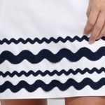 Vineyard Vines Strapless Scalloped & Ric Rac Navy and White Cotton Dress size 4 Photo 2