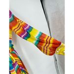 Corrida Women's Rainbow Striped Balloon Sleeve Wrap Maxi Dress Multi Photo 6