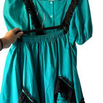 Vintage Western Teal Prairie Skirt & Blouse Set Pitchfork Brand M Green Size M Photo 0