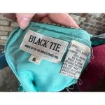 Laundry by Shelli Segal dress formal beaded 100% silk swing skirt shoulder pads blue Photo 12