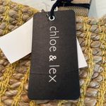 Chloe & Lex Woven Jute Tote Bag Women's 15" Tassels‎ Pockets Snap Closure NWT Yellow Photo 2
