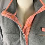 Columbia  PGF Womens Gray Fleece‎ Pullover Coral Trim Fishing Gear Mock Neck Photo 1