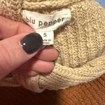 Blu Pepper Green and Brown Cowl Neck Sweater Photo 6