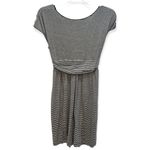 Max Studio  black and beige stripe tshirt dress medium Photo 2