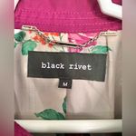 Black Rivet  Deep Berry Trench Coat Jacket Women’s Size Medium Photo 2