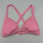 Xhilaration Xhiliaration Pink Ribbed Triangle Criss Cross Back Bikini Top Medium Photo 5