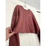 Women's The Well Raw Edge Cropped Sweatshirt Wildly Capable Size Large Red Photo 4