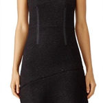 Carven black asymmetrical jaquered black sleeveless Shift Cocktail mini Dress 34 Size 4 Photo 0