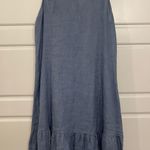 Linen Denim Colored Dress Blue Size M Photo 0