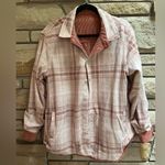 Love Tree Reversible Corduroy Plaid Shacket 2-1 Jacket Terracotta L NWT Photo 9