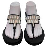 Yellow Box  Y2K Platform Jeweled Summer Party Sandals Leather Upper Women's 10 Photo 4