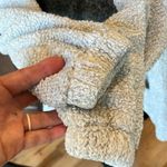 Doe & Rae Oversized Comfy Sherpa Gray Two Tone Color Block Pullover Quarter Zip Photo 7