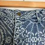 Free People School Daze Tribal Denim Mini Button Fly Skirt Photo 3