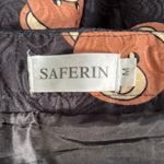 Saferin Teddy Bear Print Black Jacquard Pleated Midi Skirt Kawaii Harajuku Retro Size M Photo 7