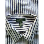 Lauren Ralph Lauren Jeans Co. Womens XL Button Up Shirt Stripe Top Blue White Photo 4