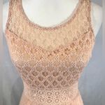 Lovposh Beautiful peach blush lace dress with see through waist and back size small Photo 1