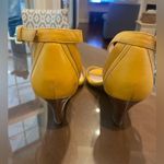 Nine West  Mustard Ankle Strap Wedge Sandals, Size 8.5 Photo 1