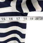 J.Crew Dress S Blue White Striped Muslin Off Shoulder Smocked Nautical Preppy Photo 6