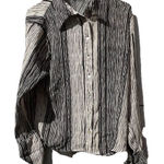 Dress Barn Vintage  Women’s Size M Medium Shirt Top Blouse Black Brown Western Photo 0